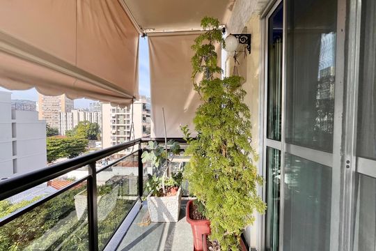 Varanda da suíte  de apartamento à venda com 2 quartos, 94m² em Botafogo, Rio de Janeiro