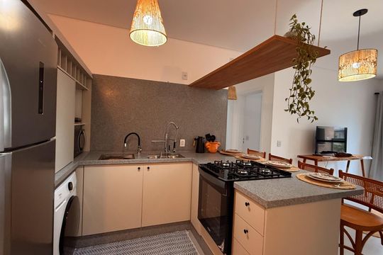 Cozinha de apartamento para alugar com 2 quartos, 60m² em Alto Ribeirão Leste, Florianópolis