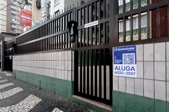 Fachada de kitnet/studio para alugar com 1 quarto, 22m² em José Menino, Santos
