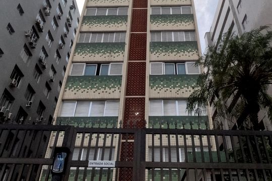 Fachada de kitnet/studio para alugar com 1 quarto, 22m² em José Menino, Santos