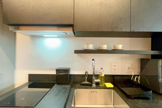 Cozinha de kitnet/studio à venda com 1 quarto, 28m² em Pinheiros, São Paulo