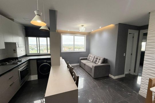 Cozinha de apartamento para alugar com 2 quartos, 49m² em Passo das Pedras, Gravataí