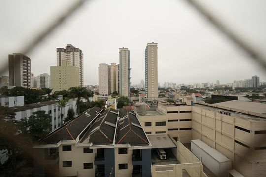 Varanda da Sala de apartamento à venda com 3 quartos, 84m² em Vila Valparaíso, Santo André