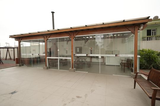 Área comum - Churrasqueira de apartamento à venda com 3 quartos, 84m² em Vila Valparaíso, Santo André