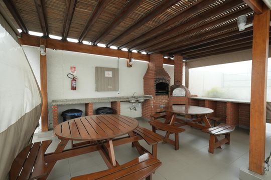Área comum - Churrasqueira de apartamento à venda com 3 quartos, 84m² em Vila Valparaíso, Santo André