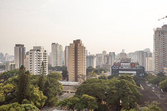 Varanda de kitnet/studio para alugar com 1 quarto, 30m² em Vila Olímpia, São Paulo