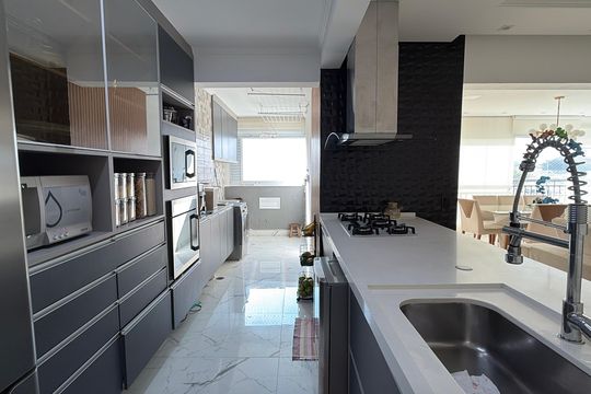 Cozinha de apartamento à venda com 3 quartos, 119m² em Belém, São Paulo