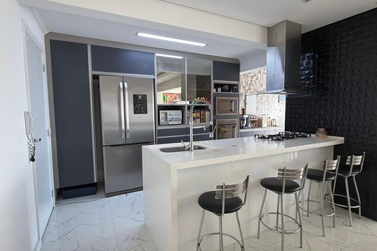 Cozinha de apartamento à venda com 3 quartos, 119m² em Belém, São Paulo