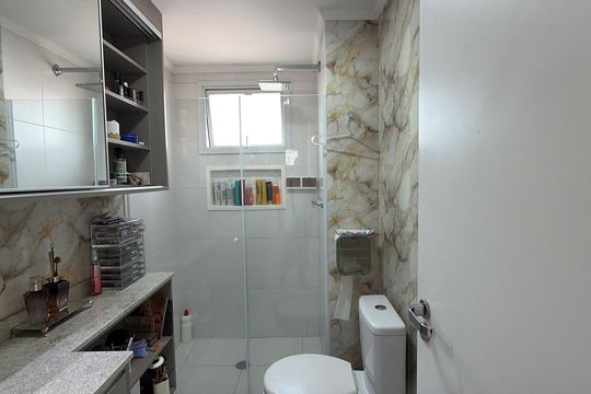 Banheiro da Suíte de apartamento à venda com 3 quartos, 119m² em Belém, São Paulo