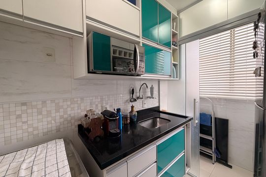 Cozinha de apartamento à venda com 2 quartos, 50m² em Vila Arens/vila Progresso, Jundiaí