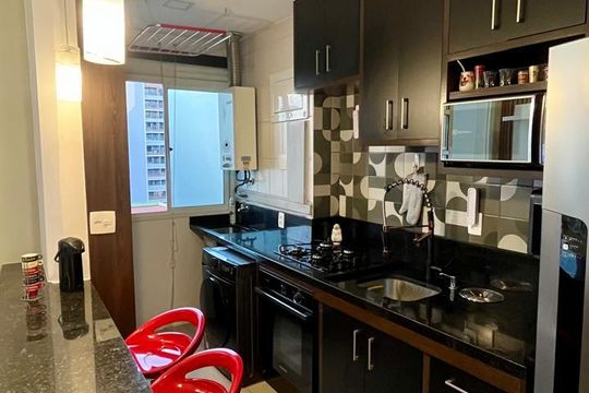 Cozinha de apartamento para alugar com 1 quarto, 66m² em Pompeia, São Paulo