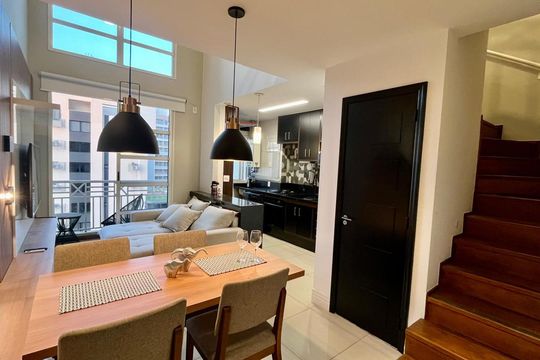 Sala de apartamento para alugar com 1 quarto, 66m² em Pompeia, São Paulo