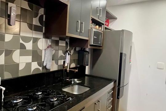 Cozinha de apartamento para alugar com 1 quarto, 66m² em Pompeia, São Paulo