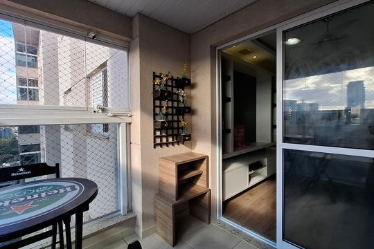 Varanda gourmet  de apartamento para alugar com 3 quartos, 76m² em Campestre, Santo André
