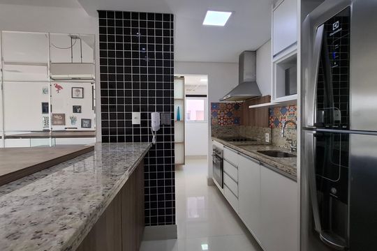 Cozinha de apartamento para alugar com 3 quartos, 76m² em Campestre, Santo André