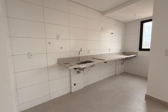 Cozinha de apartamento para alugar com 1 quarto, 49m² em Parque Amazonia, Goiânia