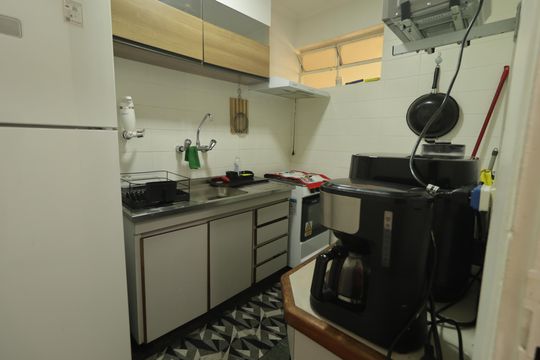 Cozinha de apartamento à venda com 1 quarto, 35m² em Vila Mariana, São Paulo