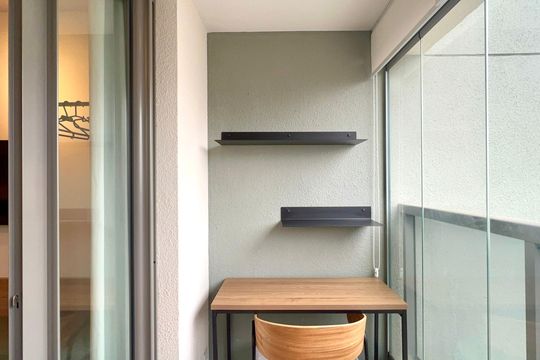 Varanda de kitnet/studio à venda com 1 quarto, 26m² em Sumarezinho, São Paulo