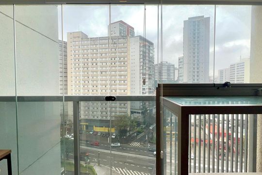 Varanda de kitnet/studio à venda com 1 quarto, 26m² em Sumarezinho, São Paulo