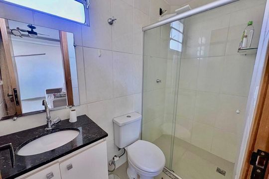 Banheiro social de apartamento à venda com 4 quartos, 140m² em Castelo, Belo Horizonte