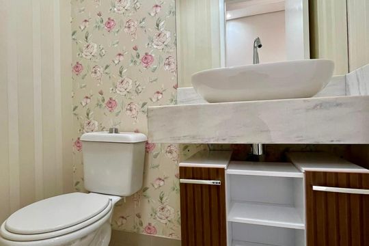 Lavabo de apartamento à venda com 3 quartos, 87m² em Vila Progresso, Campinas