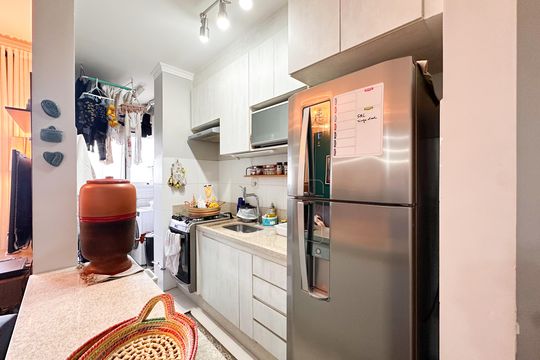 Cozinha de apartamento à venda com 2 quartos, 56m² em Planalto, São Bernardo do Campo