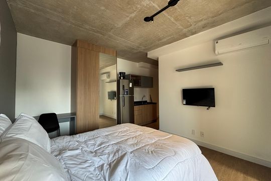 Studio de kitnet/studio para alugar com 1 quarto, 31m² em Indianópolis, São Paulo