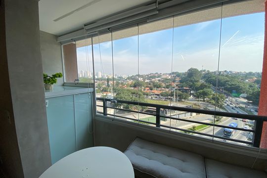 Varanda do Studio de kitnet/studio para alugar com 1 quarto, 27m² em Butantã, São Paulo