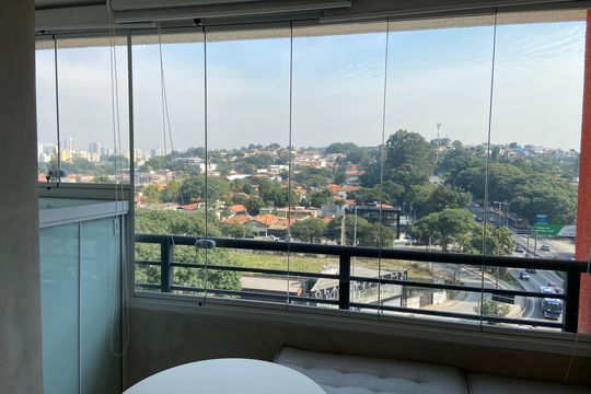 Varanda do Studio de kitnet/studio para alugar com 1 quarto, 27m² em Butantã, São Paulo