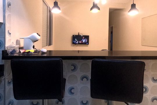 Cozinha Americana de apartamento para alugar com 2 quartos, 80m² em Ponta da Praia, Santos