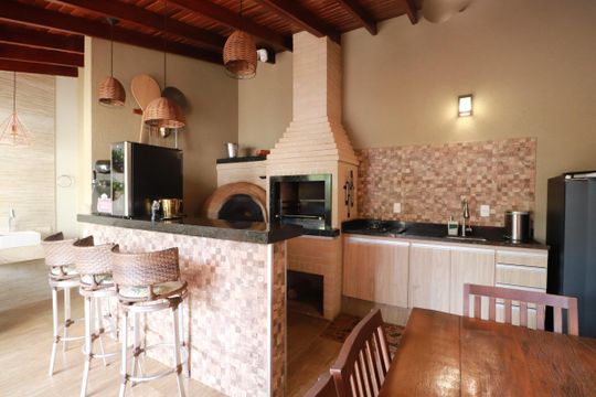 Área gourmet  de casa para alugar com 3 quartos, 120m² em Bonfim Paulista, Ribeirão Preto
