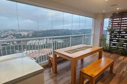 Varanda de apartamento à venda com 3 quartos, 136m² em Jardim Arpoador, São Paulo