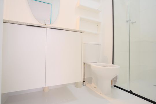 Banheiro da Suíte de apartamento para alugar com 1 quarto, 27m² em Vila Aricanduva, São Paulo
