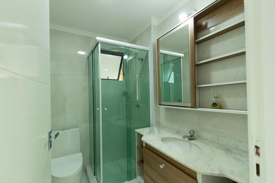 Banheiro Social de apartamento para alugar com 3 quartos, 79m² em Vila Gabriel, Sorocaba