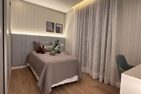 Quarto de apartamento à venda com 3 quartos, 153m² em Jardim, Santo André