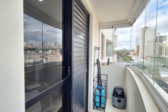 Varanda da suíte de apartamento à venda com 3 quartos, 60m² em Vila Hamburguesa, São Paulo