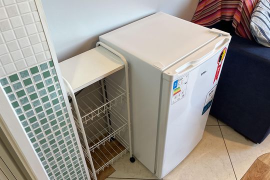 Cozinha e Área de Serviço de apartamento para alugar com 1 quarto, 30m² em Embaré, Santos