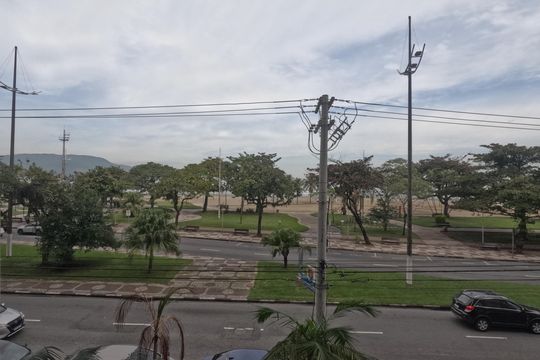 Vista da Sala de apartamento para alugar com 1 quarto, 91m² em Boqueirão, Santos