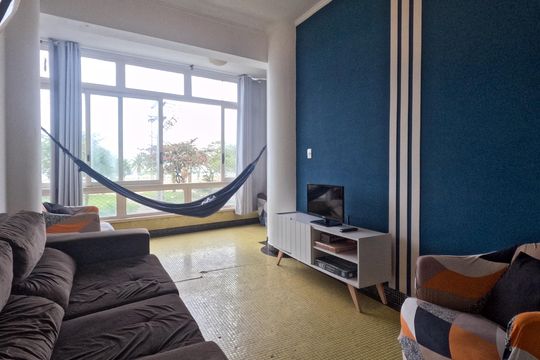 Sala de apartamento para alugar com 1 quarto, 91m² em Boqueirão, Santos