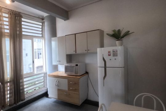 Cozinha de apartamento para alugar com 1 quarto, 91m² em Boqueirão, Santos
