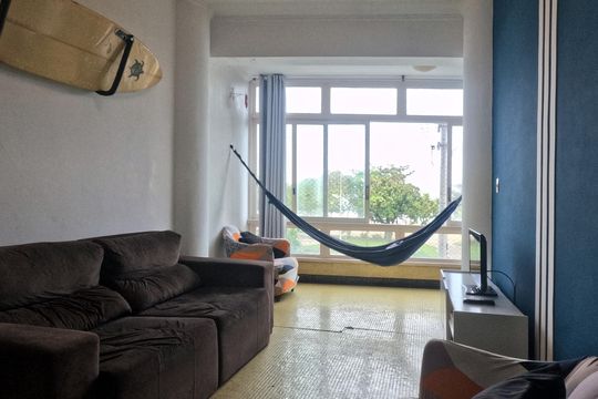 Sala de apartamento para alugar com 1 quarto, 91m² em Boqueirão, Santos