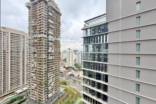 Vista  de apartamento para alugar com 2 quartos, 78m² em Jardim das Acacias, São Paulo
