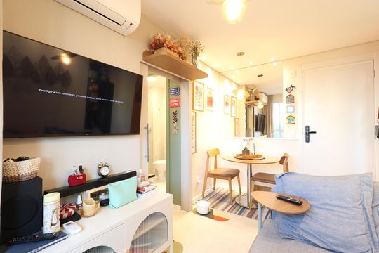 Sala de apartamento à venda com 2 quartos, 42m² em Barra Funda, São Paulo