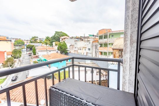 Varanda do quarto  de apartamento à venda com 2 quartos, 53m² em Centro, Diadema