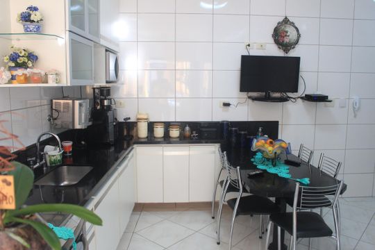 Cozinha de apartamento à venda com 3 quartos, 135m² em Barcelona, São Caetano do Sul
