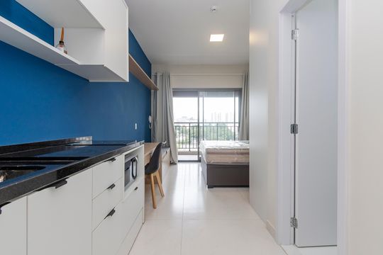 Studio de kitnet/studio para alugar com 1 quarto, 27m² em Santo Amaro, São Paulo