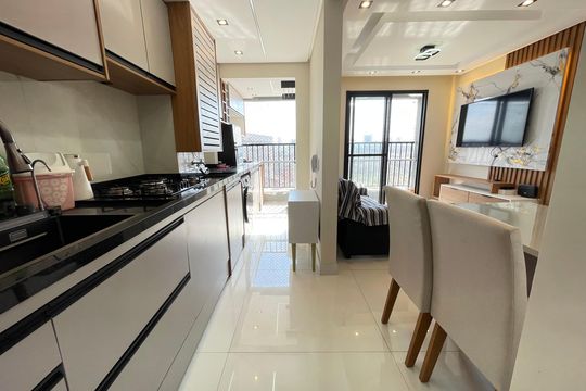 Cozinha de apartamento para alugar com 2 quartos, 42m² em Jaguaré, São Paulo