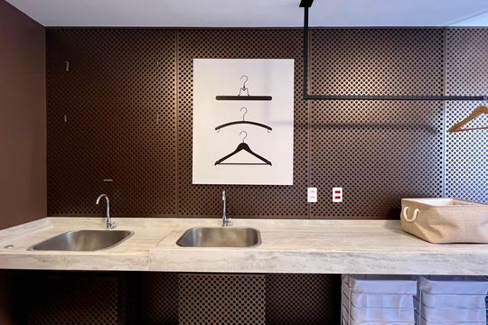 Lavanderia de kitnet/studio para alugar com 1 quarto, 27m² em Pinheiros, São Paulo
