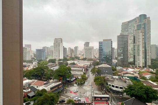 Vista da Varanda de kitnet/studio para alugar com 1 quarto, 27m² em Pinheiros, São Paulo