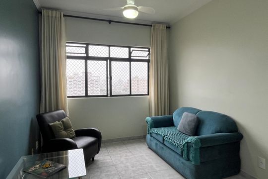 Sala de apartamento para alugar com 1 quarto, 55m² em Macuco, Santos
